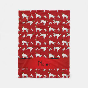Personalized name red English Setter Fleece Blanket