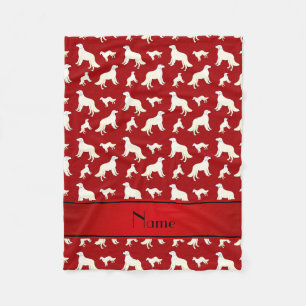 Personalized name red Kuvasz dogs Fleece Blanket