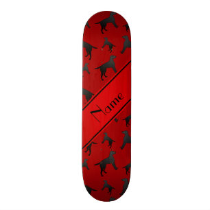 Personalized name red Labrador Retriever dogs Skateboard