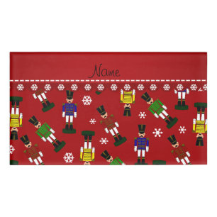 Personalized name red nutcrackers tag