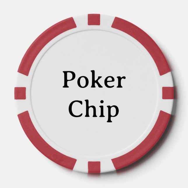 Personalized Name red Poker Chip (Front)