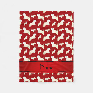 Personalized name red Sealyham Terrier dogs Fleece Blanket