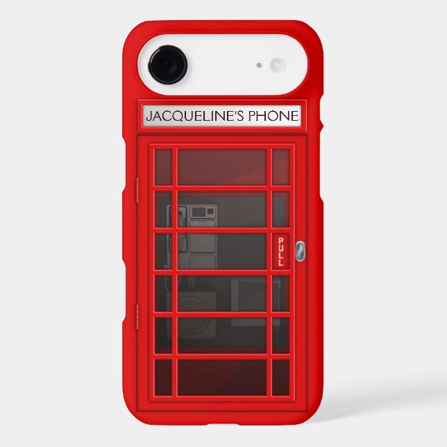 Personalized Name Red Telephone Box iPhone 7 case (Back)
