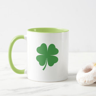 Personalized Name Retro Irish Luck Clover Mug