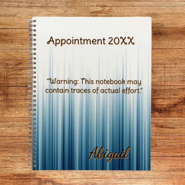 Personalized Name Retro Light Blue Appointment  Planner (Creator Uploaded)