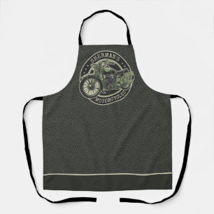 Personalized NAME Retro Military Motorcycle Biker Apron