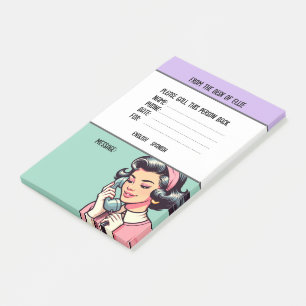 Personalized Name Retro Phone Message Office Post-it Notes