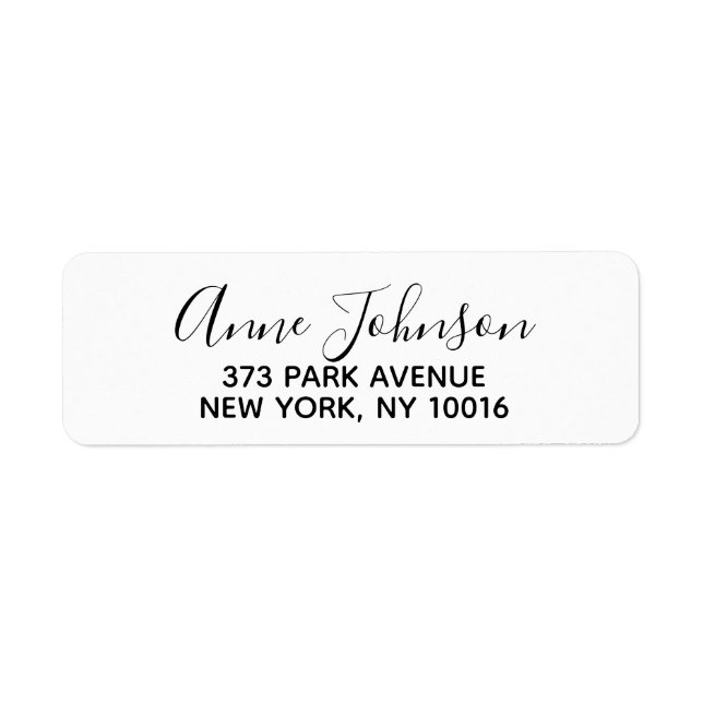 Personalized Name Return Address Labels (Front)