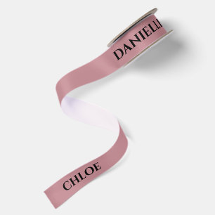 Personalized Name Ribbon Pink Custom Party Decor Satin Ribbon