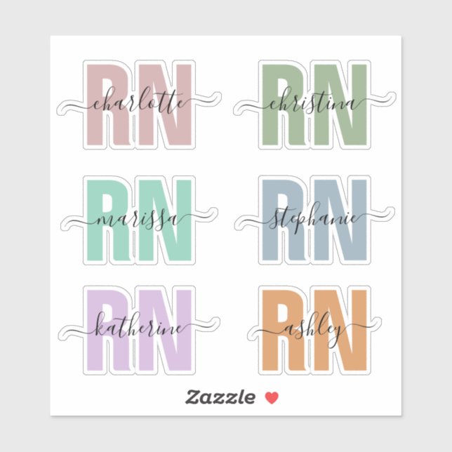 Personalized Name RN Registered Nurse Appreciation (Sheet)