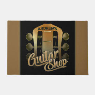 Personalized NAME Rock Music Guitar Shop Musician Doormat