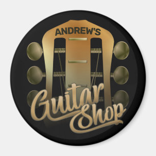Personalized NAME Rock Music Guitar Shop Musician Magnet
