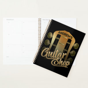 Personalized NAME Rock Music Guitar Shop Musician Planner