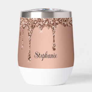 Personalized name Rose Gold Script Monogram