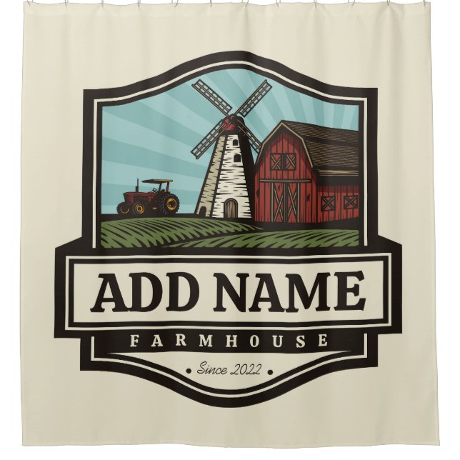 Personalized NAME Rustic Farmhouse Old Windmill (Front)