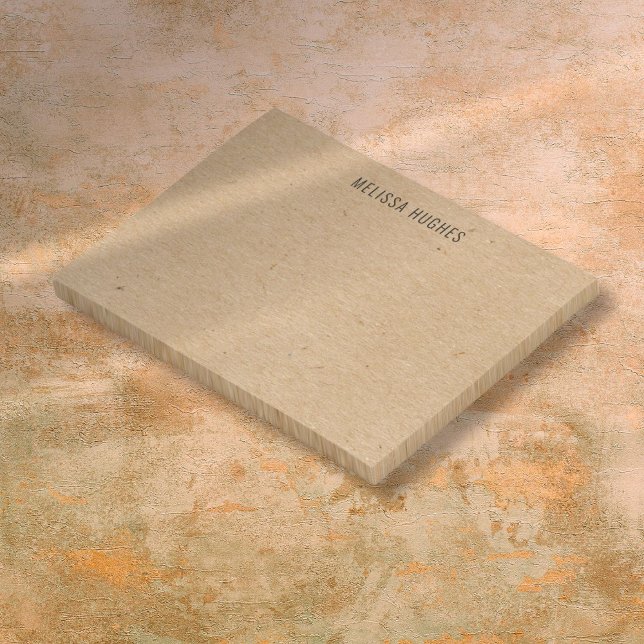 Personalized Name Rustic Kraft Boho Chic Post-it Notes (Personalized Name Rustic Kraft Boho Chic Post-it Notes)