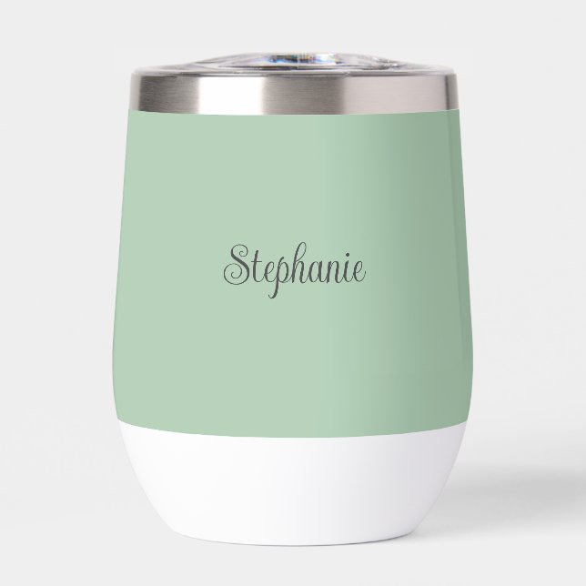 Personalized name Sage Green Script Monogram (Front)