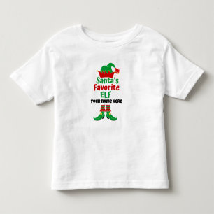 Personalized Name Santa's Favourite Elf Toddler T-shirt