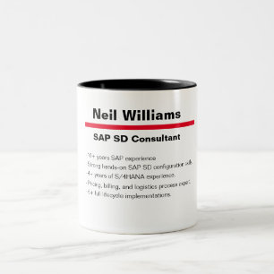 Personalized Name SAP Consultant definition Two-Tone Coffee Mug