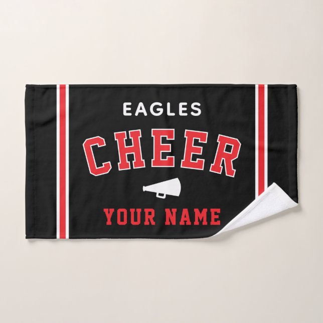 Personalized Name & School Cheer Towel, Team Gift Hand Towel (Hand Towel)