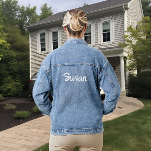Personalized name Script Denim Jacket
