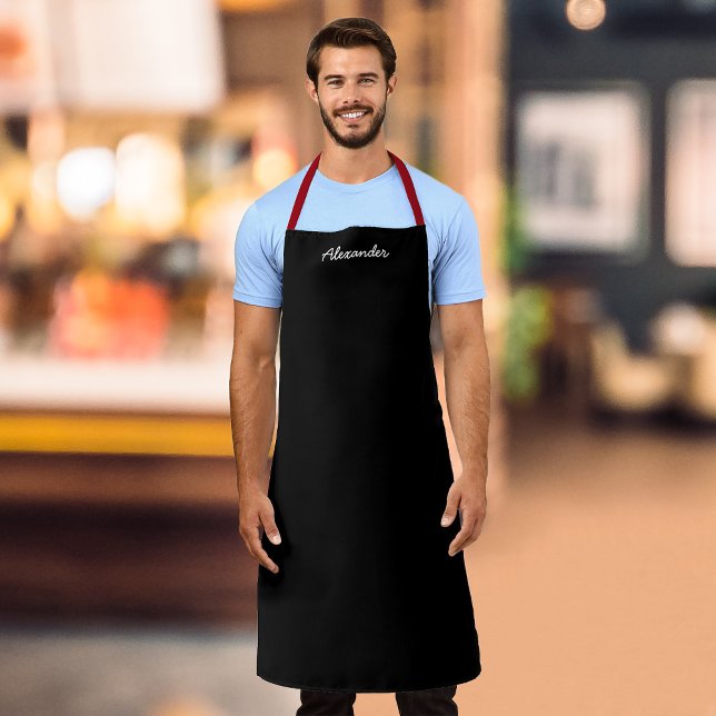 Personalized Name Script Fully Editable Colors Apron (Creator Uploaded)