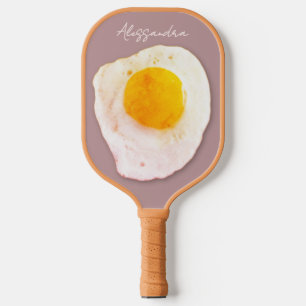 Personalized Name Script Funny Retro Food Lover  Pickleball Paddle