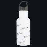 Personalized Name Script Graffiti Water 532 Ml Water Bottle<br><div class="desc">Elegant script grafitti name,  water bottle,  perfect for when you are keeping fit,  gym session,  running,  jogging,  training,  any sport,  picnics at the park or beach and whilst at work. The font type,  size and colour can be changed by clicking on the customize further link after personalizing.</div>