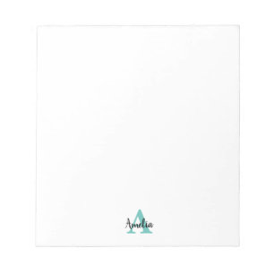 Personalized Name Script Monogram Notepad