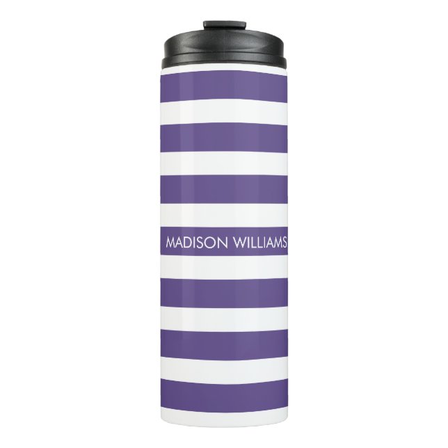 Personalized Name Script Monogram Thermal Tumbler (Front)