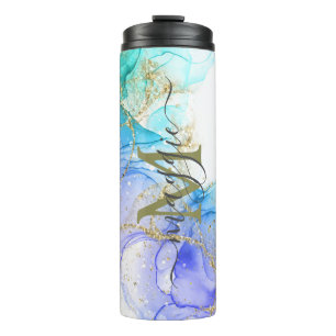 Personalized Name Script Monogram Thermal Tumbler