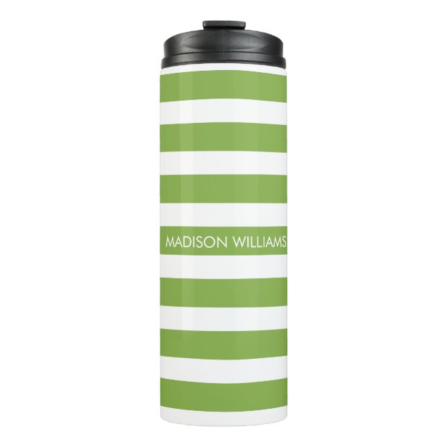 Personalized Name Script Monogram Thermal Tumbler (Front)