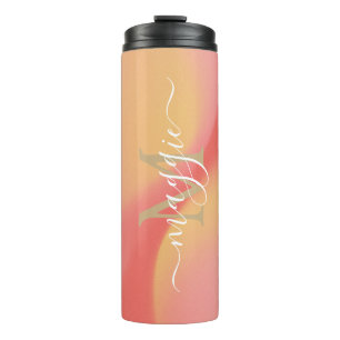 Personalized Name Script Monogram Thermal Tumbler