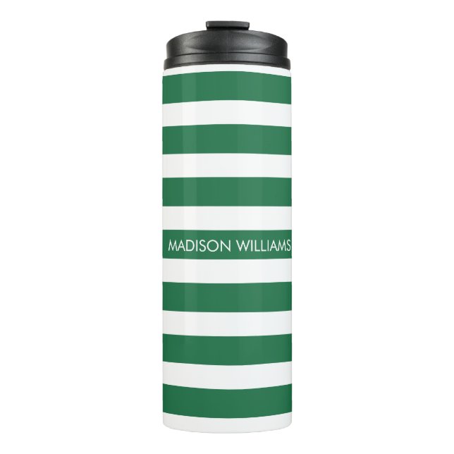 Personalized Name Script Monogram Thermal Tumbler (Front)