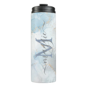 Personalized Name Script Monogram Thermal Tumbler