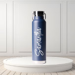 Personalized Name Script Typography Simple  Water Bottle<br><div class="desc">This design may be personalized in the area provided by changing the photo and/or text. Or it can be customized by clicking Personalize this Template and then choosing the click to customize further option and delete or change the colour of the background, add text, change the text colour or style,...</div>