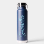 Personalized Name Script Typography Simple  Water Bottle<br><div class="desc">This design may be personalized in the area provided by changing the photo and/or text. Or it can be customized by clicking Personalize this Template and then choosing the click to customize further option and delete or change the colour of the background, add text, change the text colour or style,...</div>