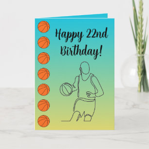 Personalized Name Sentiment Sport Theme Basketball Card