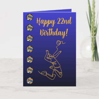 Personalized Name Sentiment Sport Theme Volleyball Card