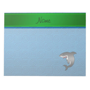 Personalized name shark glue geometric notepad