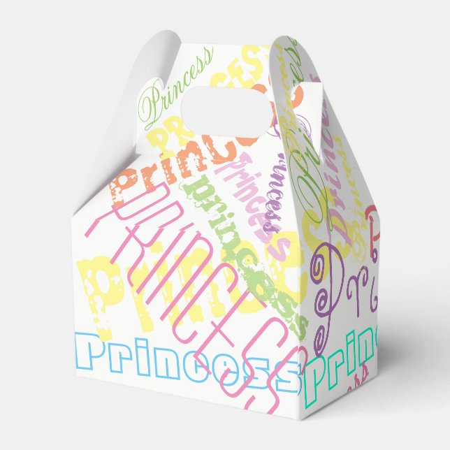 Personalized Name Sherbert Pastel Colours Favour B Favor Box (Back Side)