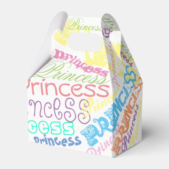 Personalized Name Sherbert Pastel Colours Favour B Favor Box (Front Side)