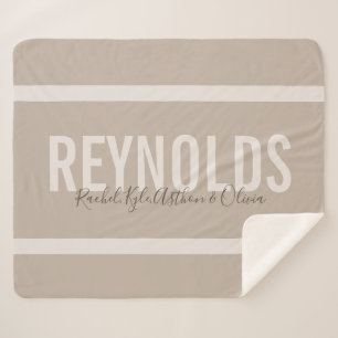 Personalized Name Sherpa Throw Blanket