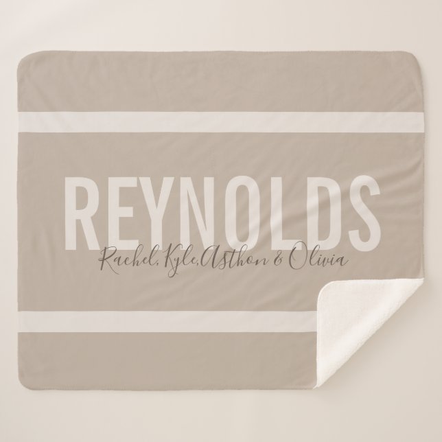 Personalized Name Sherpa Throw Blanket (Front (Horizontal))