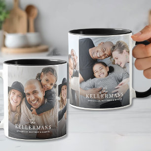 Personalized Name Simple Family Photo Mug