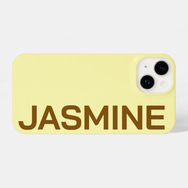 Personalized Name Simple Minimal Monogram Modern iPhone Case (Back Horizontal)