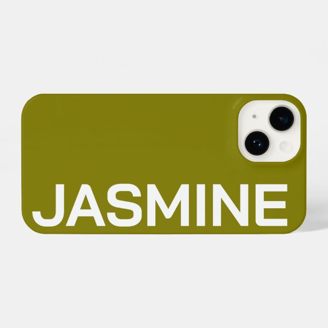 Personalized Name Simple Minimal Monogram Modern iPhone Case (Back Horizontal)