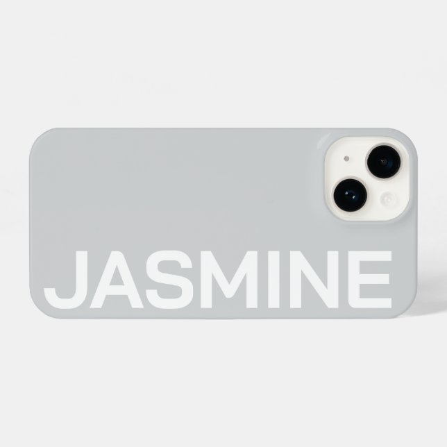 Personalized Name Simple Minimal Monogram Modern iPhone Case (Back Horizontal)