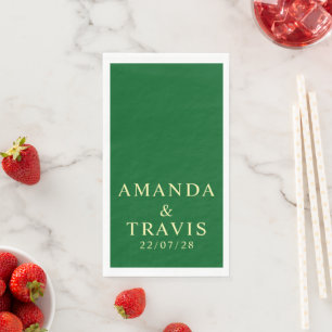 Personalized Name Simple Modern Minimal Wedding  Napkin