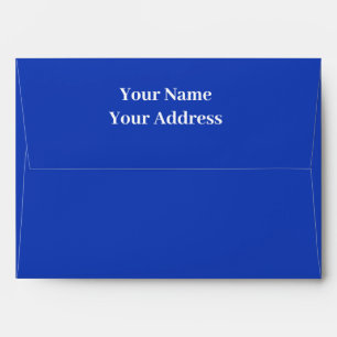 Personalized Name Simple Modern Navy blue Wedding Envelope